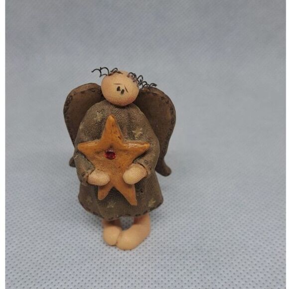 Honey and Me Mini Angel – July Birthstone Star– Primitive Country Decor Figurine - Picture 1 of 4